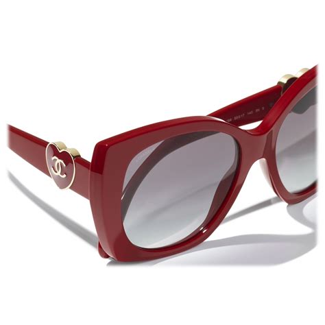 chanel transparent temples sunglasses red|CHANEL Sunglasses: Square Sunglasses, acetate 9151 — .